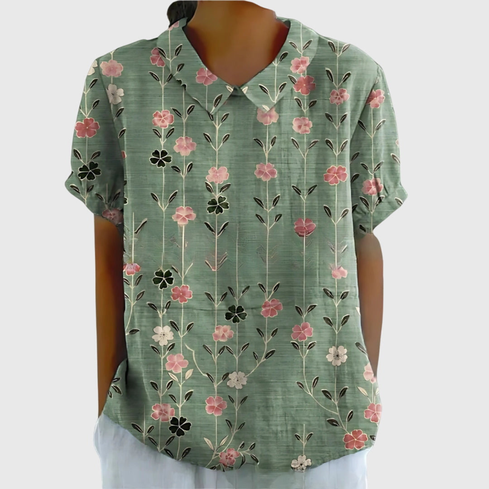 Yara | Floral Collared Blouse