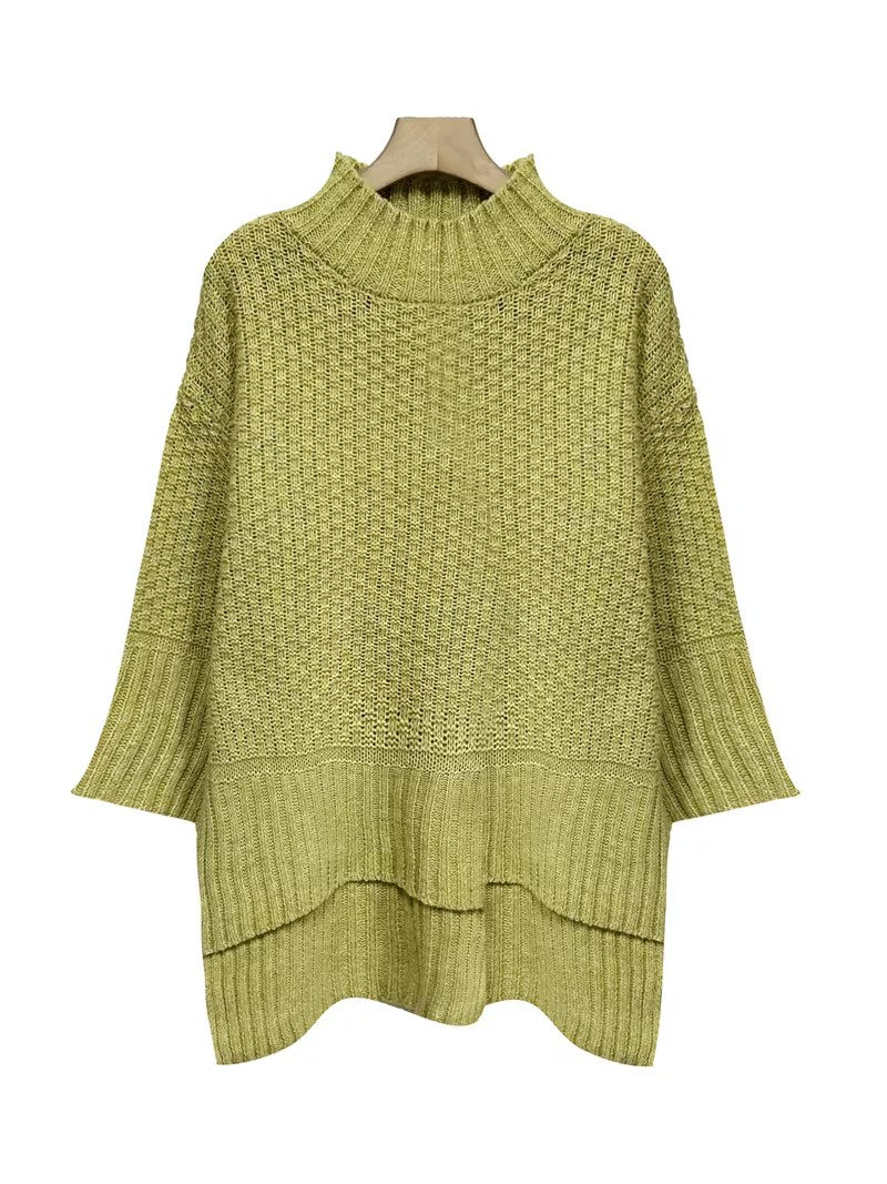 Women's Mock Neck Textured Sweater