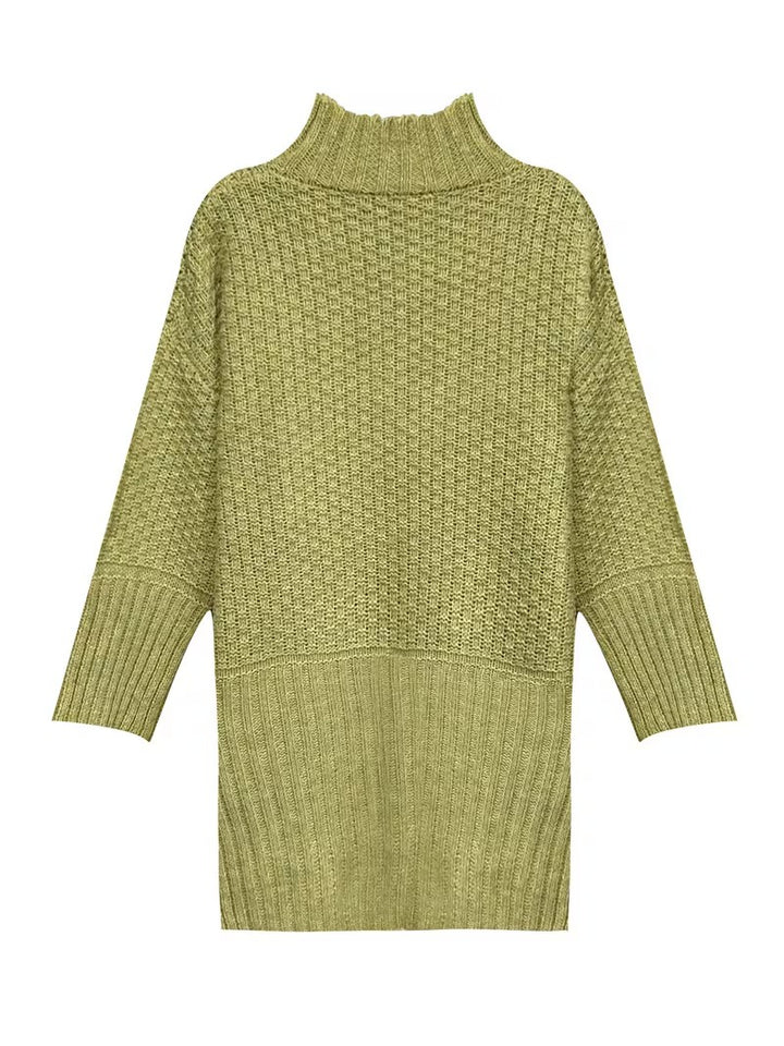 Women's Mock Neck Textured Sweater