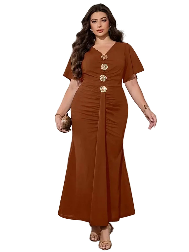 Women's Short-Sleeved Maxi Dress