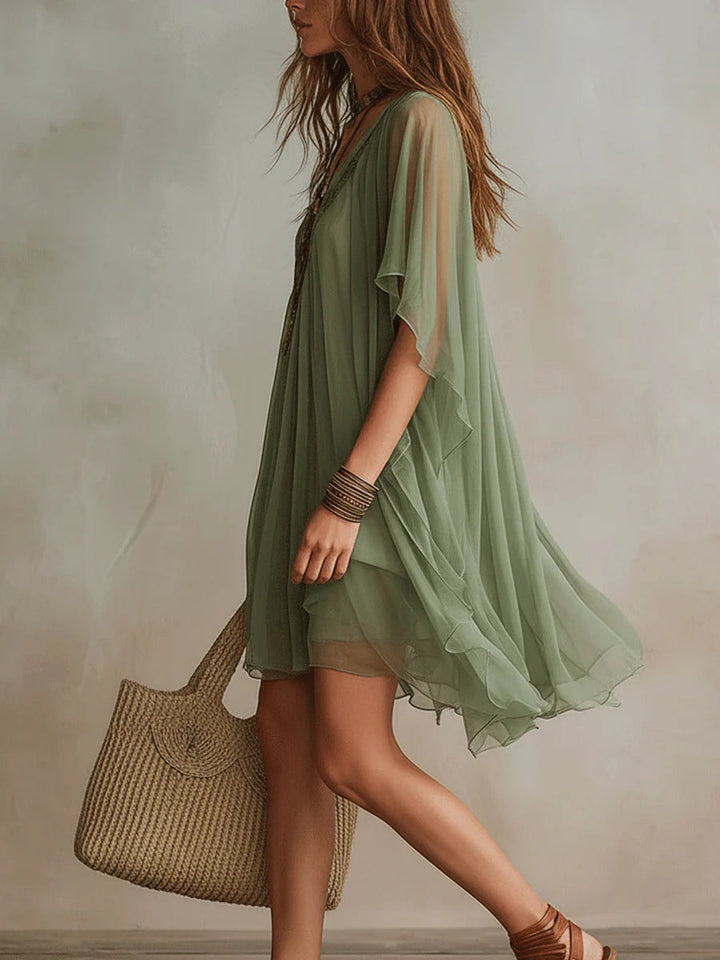 Tinka | Tiered V-Neck Mini Dress