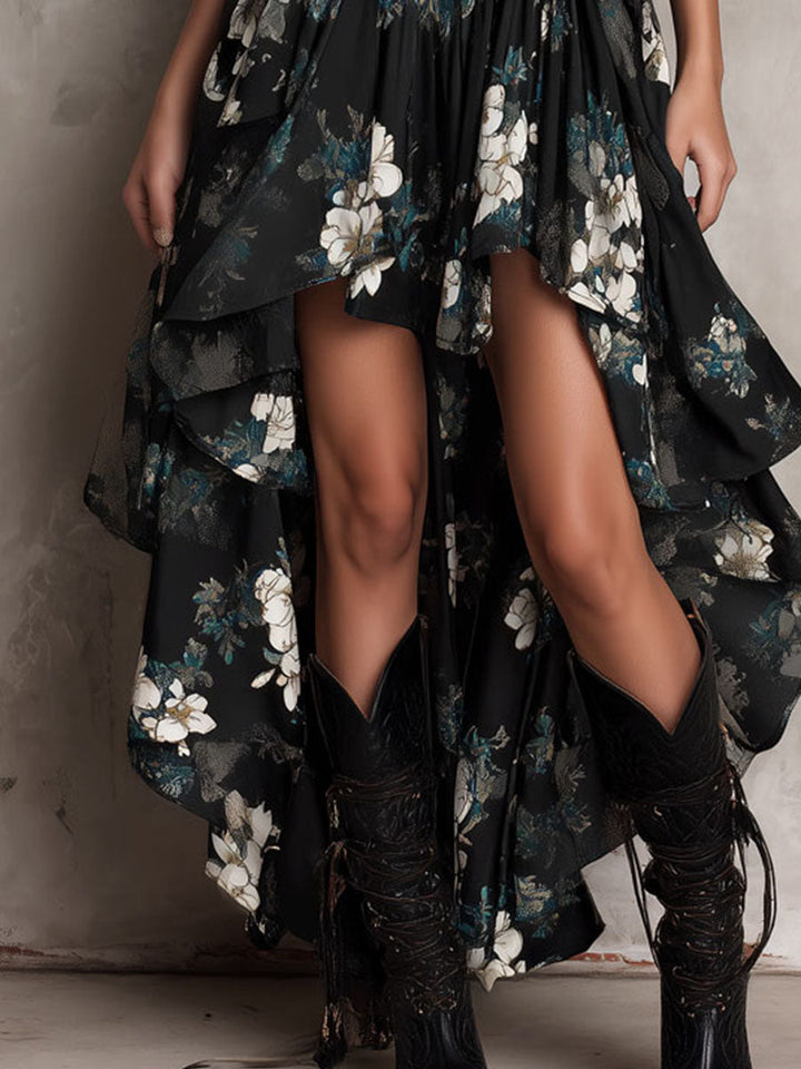 Elsa | Floral Tiered V-Neck Maxi Dress