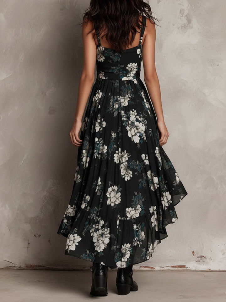 Elsa | Floral Tiered V-Neck Maxi Dress