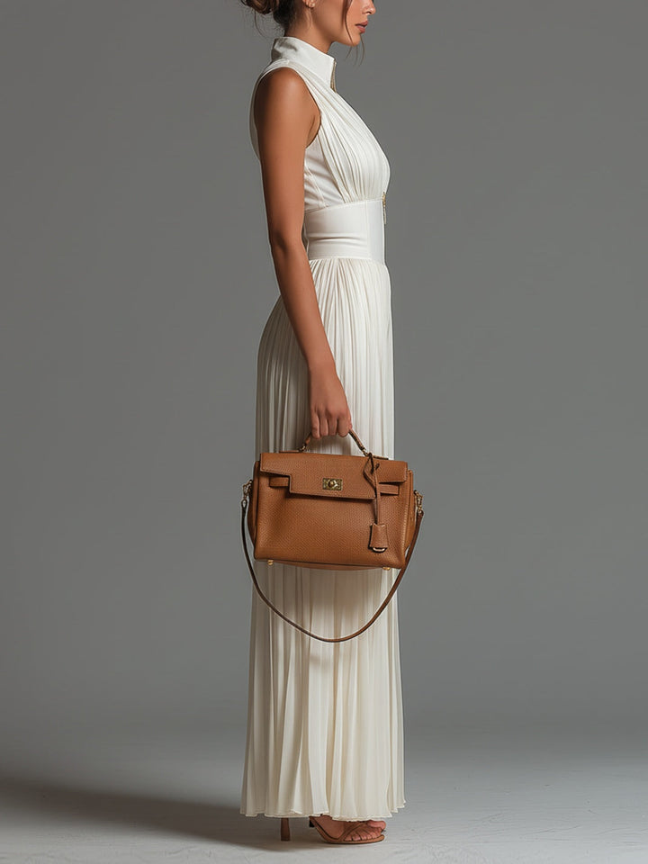 Demelza | Pleated V-Neck Jumpsuit