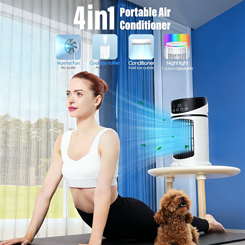 Portable Mist Cooling Fan - Adjustable, Quiet - Home & Outdoor Use