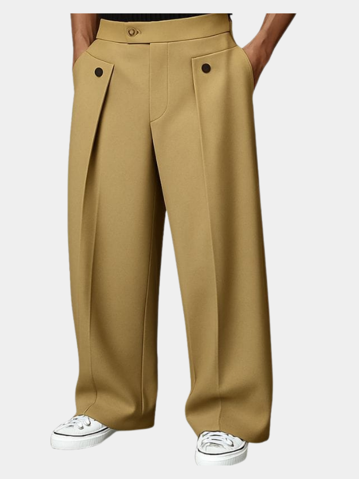 Joren | Polka-Dot Pleated Wide-Leg Trousers