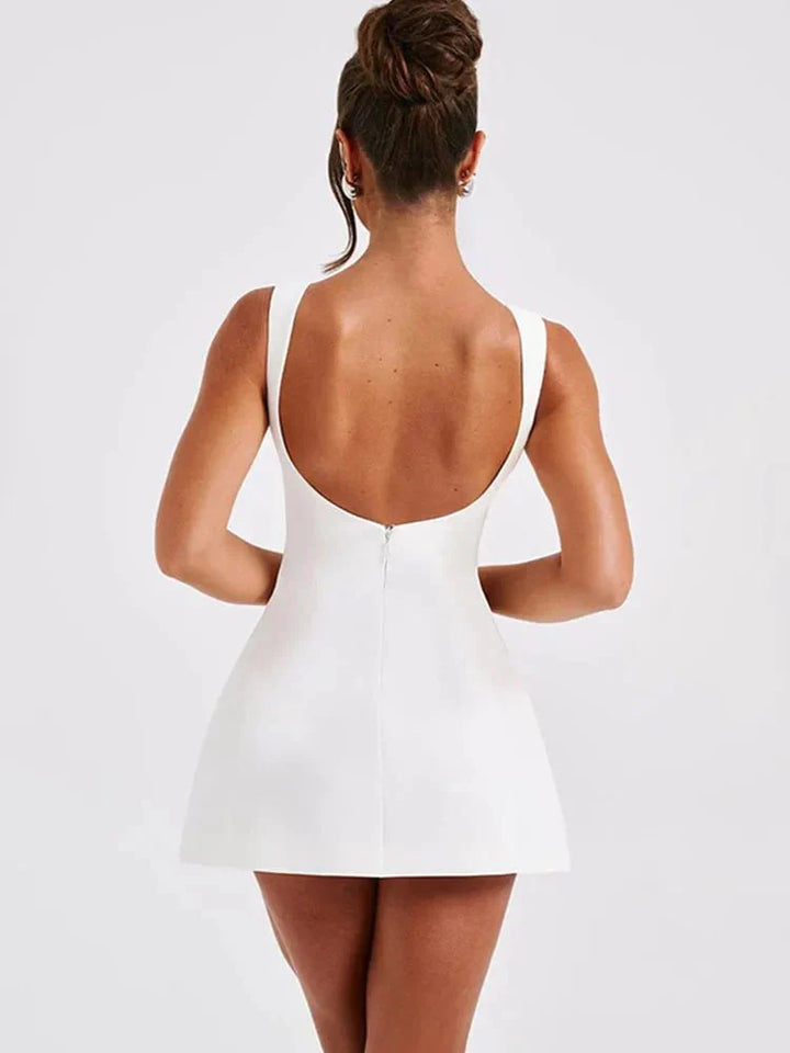 Cordelia | A-Line Crew Neck Mini Dress