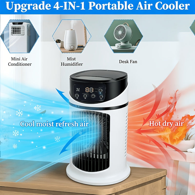 Portable Mist Cooling Fan - Adjustable, Quiet - Home & Outdoor Use