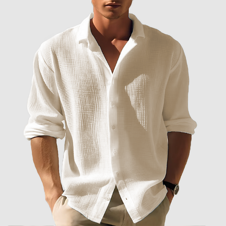 Torin | Printed Button-Front Collared Summer Shirt