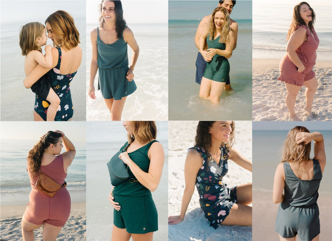 Olwen | Pleated V-Neck Swimsuit