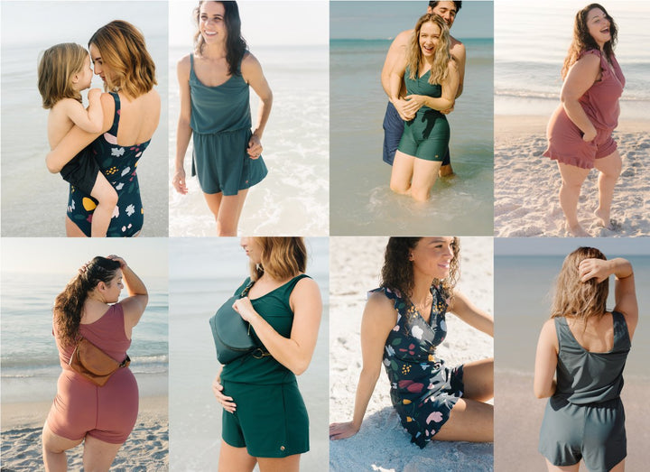 Olwen | Pleated V-Neck Swimsuit