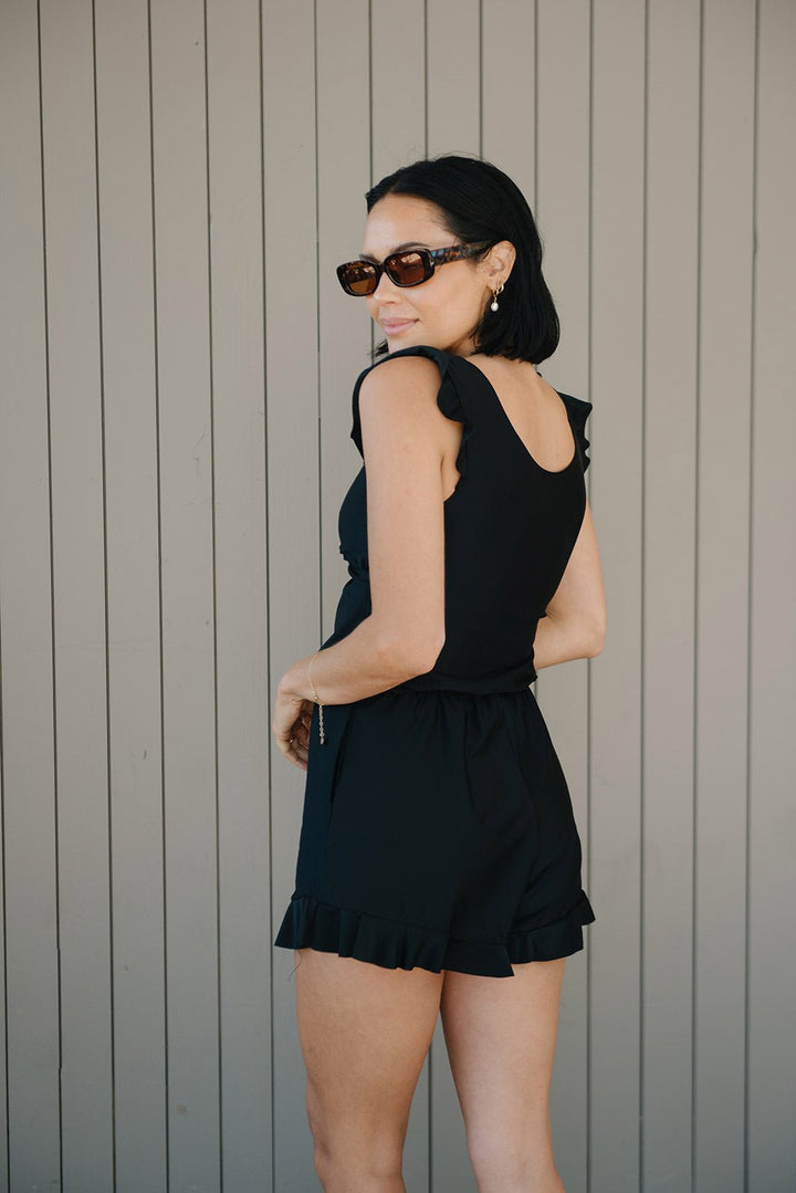 Olwen | Pleated V-Neck Swimsuit