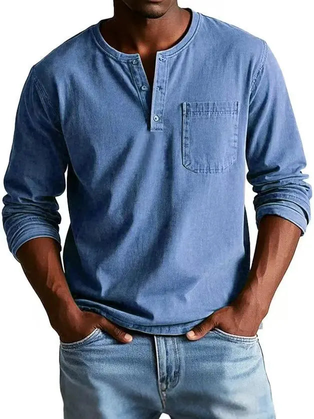 casual-blend-henley-shirt-with-button-placket-and-pocket-2