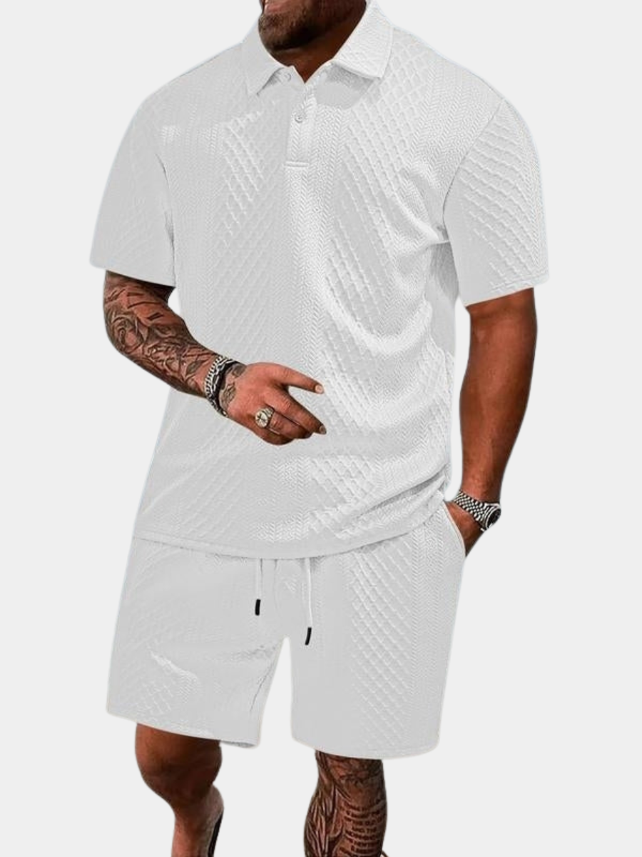 casual-knit-polo-set-with-textured-pattern-and-drawstring-shorts-1