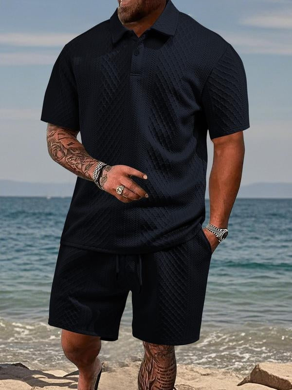 casual-knit-polo-set-with-textured-pattern-and-drawstring-shorts-12