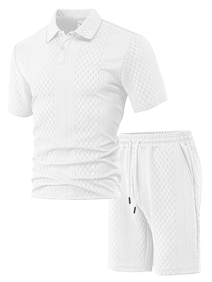 casual-knit-polo-set-with-textured-pattern-and-drawstring-shorts-3