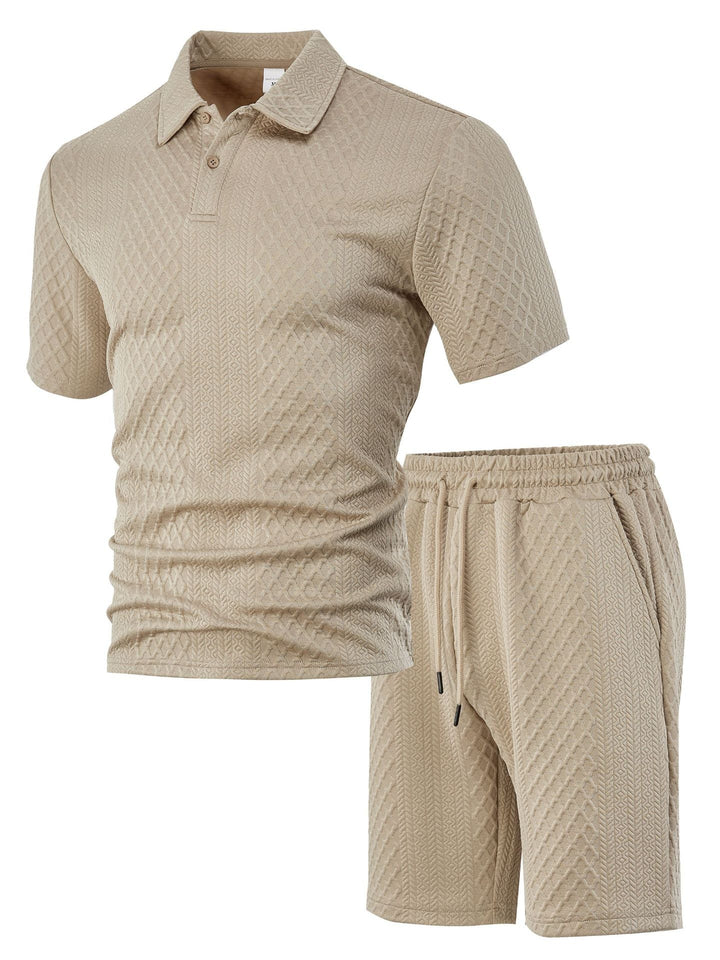 casual-knit-polo-set-with-textured-pattern-and-drawstring-shorts-7
