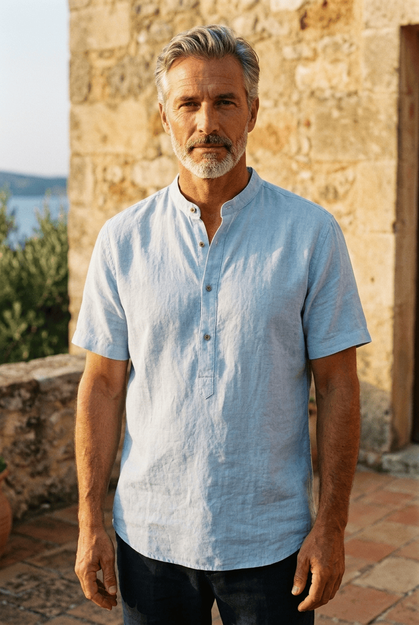 casual-linen-blend-shirt-with-mao-collar-and-half-placket-11