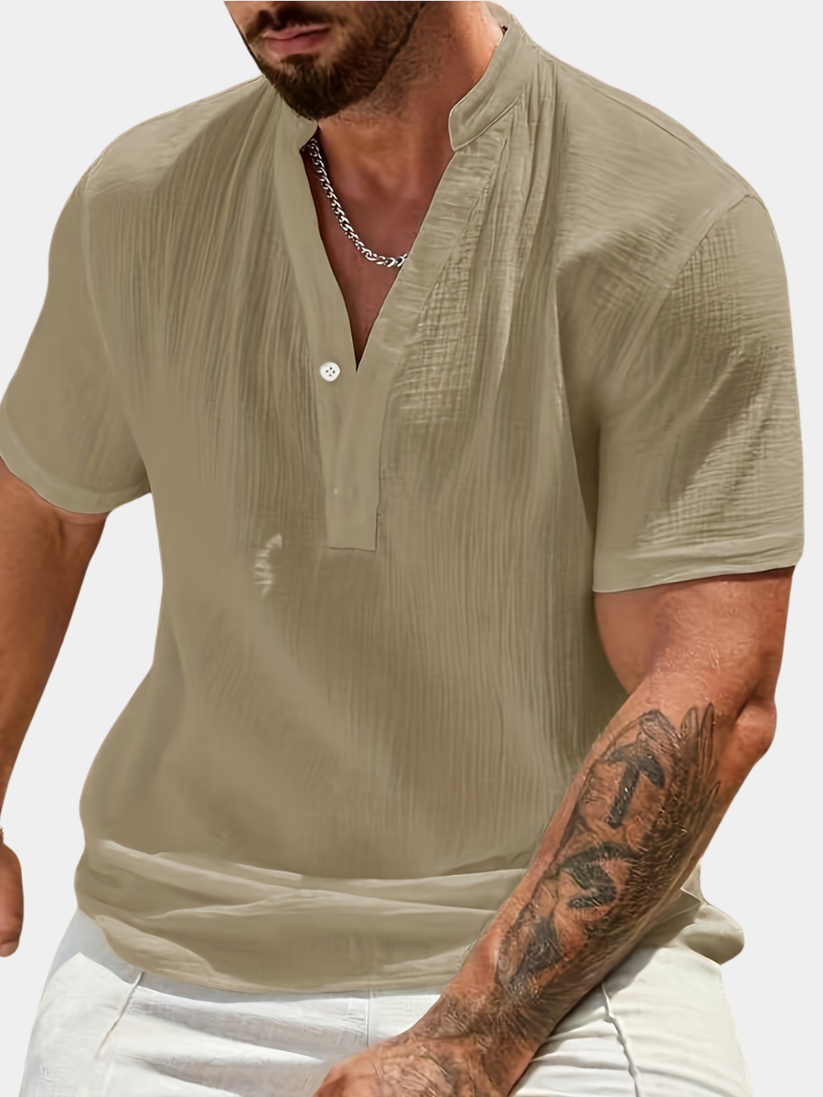 casual-linen-blend-shirt-with-v-neck-and-button-placket-1