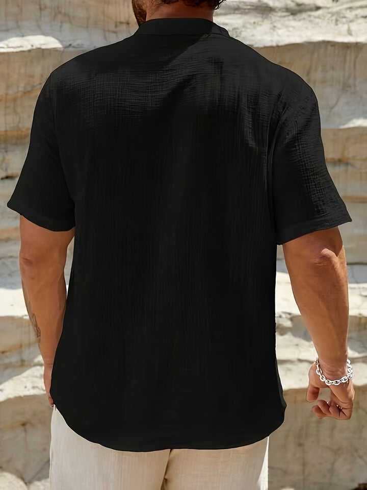 casual-linen-blend-shirt-with-v-neck-and-button-placket-10
