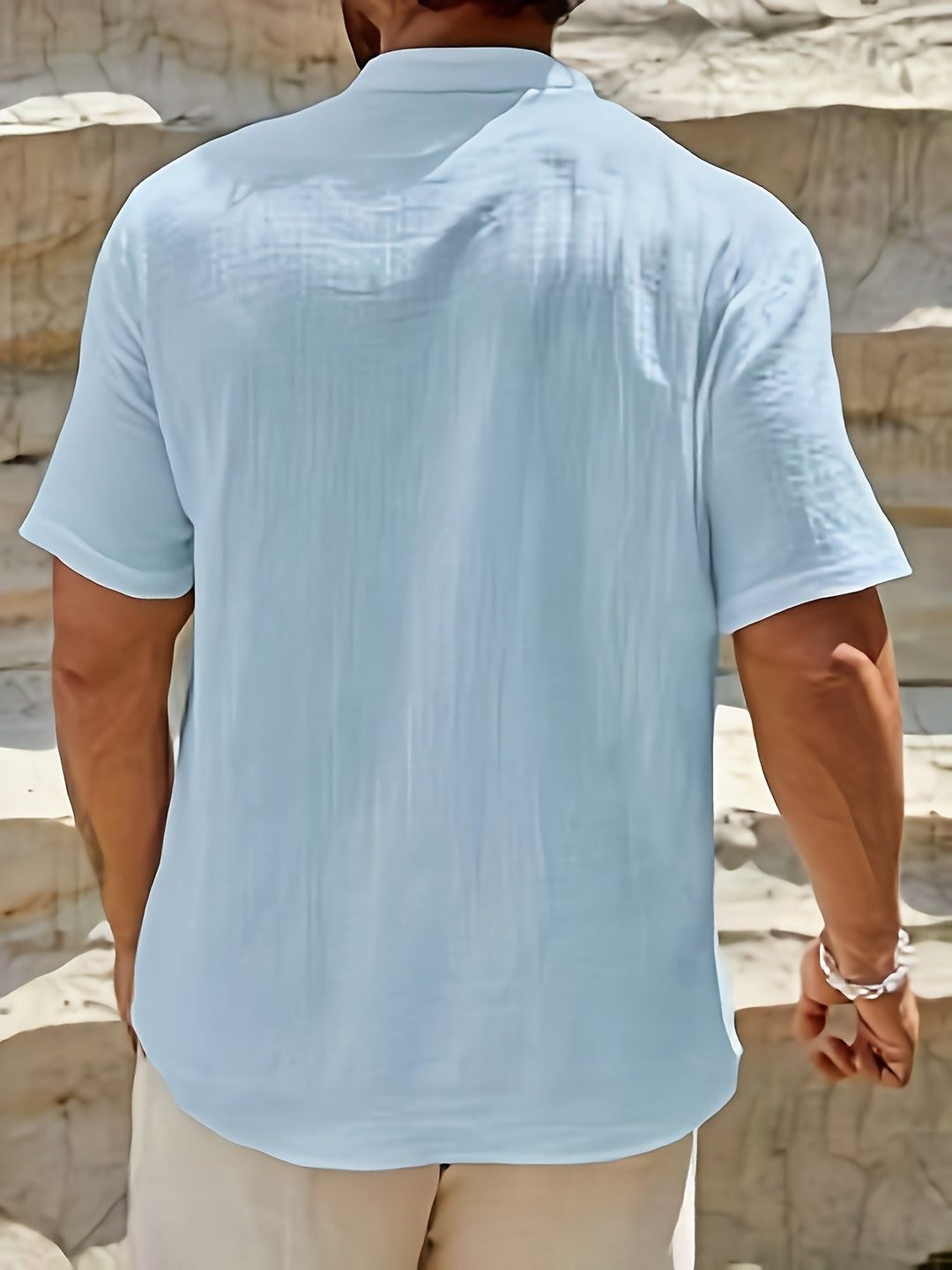 casual-linen-blend-shirt-with-v-neck-and-button-placket-11