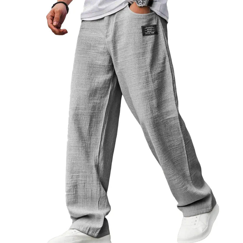 casual-polyester-blend-pants-with-drawstring-waist-and-straight-leg-2