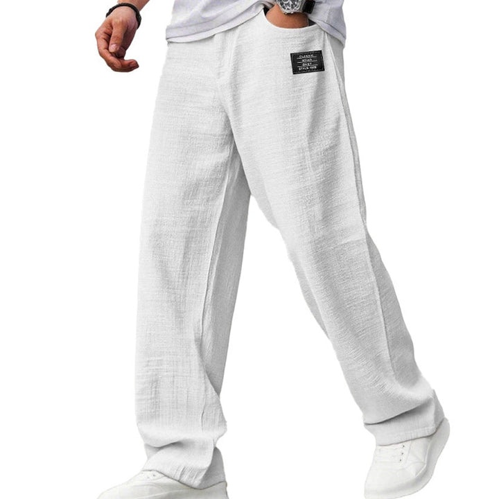 casual-polyester-blend-pants-with-drawstring-waist-and-straight-leg-3