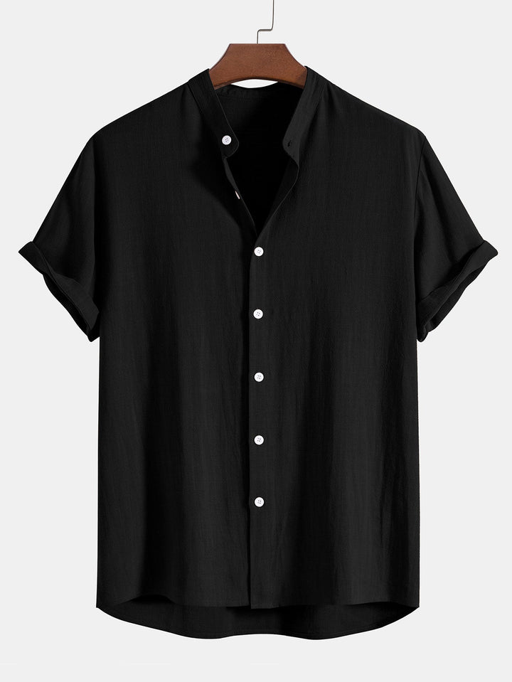 casual-polyester-blend-set-with-stand-collar-and-drawstring-pants-8