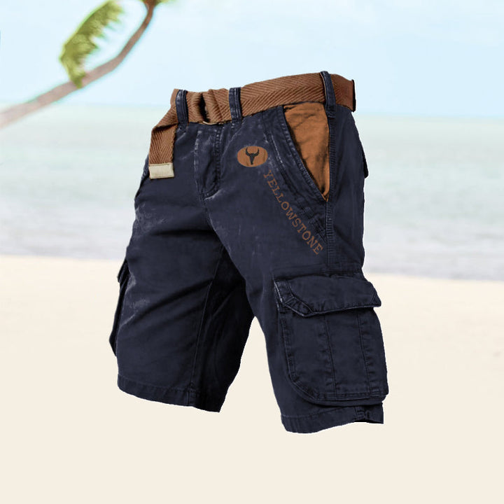 casual-polyester-cargo-shorts-with-belt-and-six-pockets-7