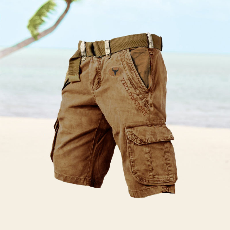 casual-polyester-cargo-shorts-with-belt-and-six-pockets-8