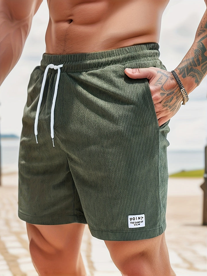 casual-polyester-shorts-with-drawstring-waist-and-ribbed-surface-4