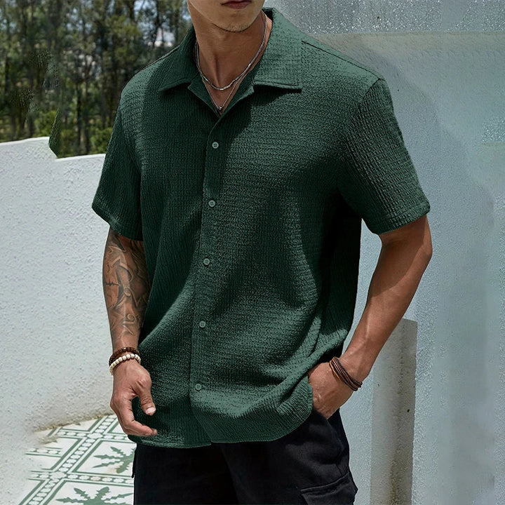 casual-textured-cuban-collar-shirt-with-button-front-7