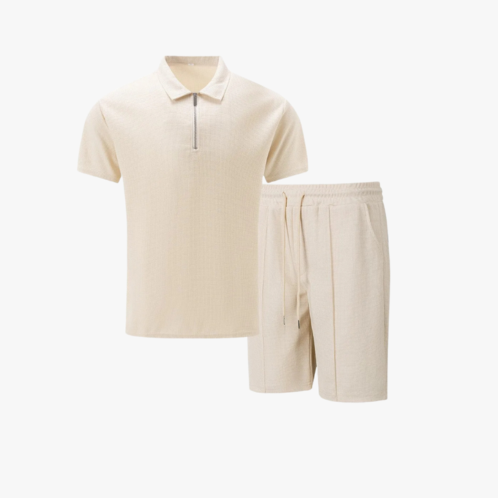 casual-two-piece-set-with-zip-polo-and-shorts-3