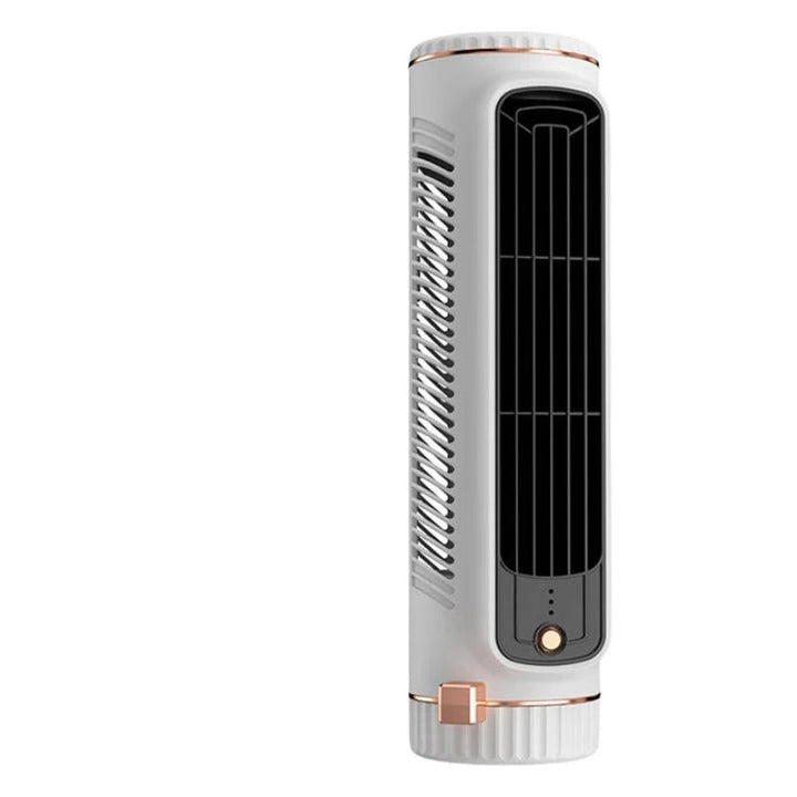 Compact Bladeless Tower Fan - Portable USB Power & 3 Speeds