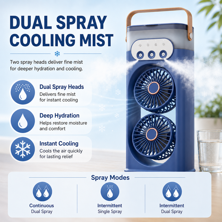Compact Personal Cooling Tower Fan with Humidifier
