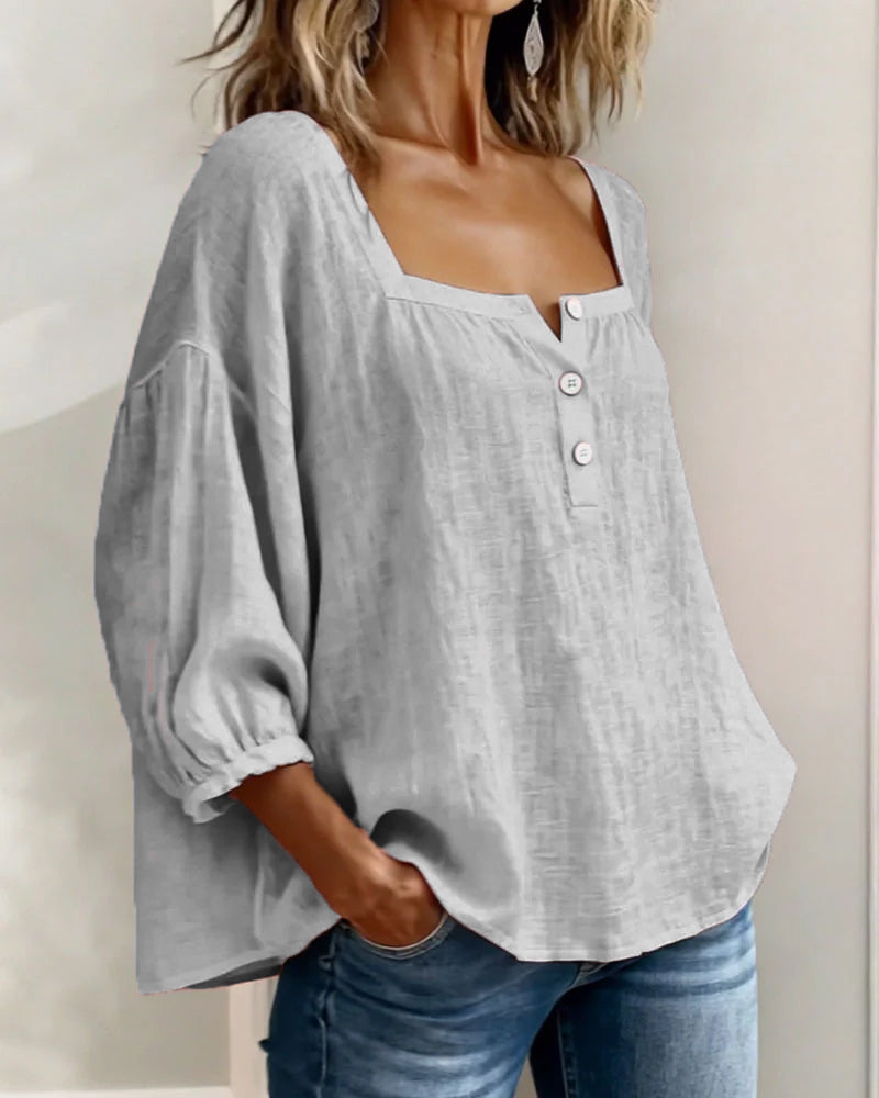 Georgia | Printed Three-Quarter Blouse