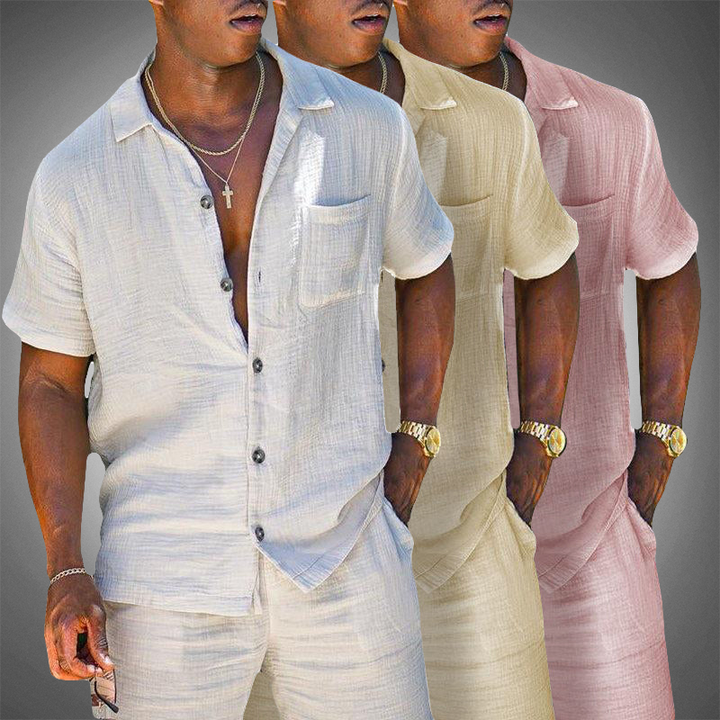 Cyrus | Button-Front Collared Two-Piece Set