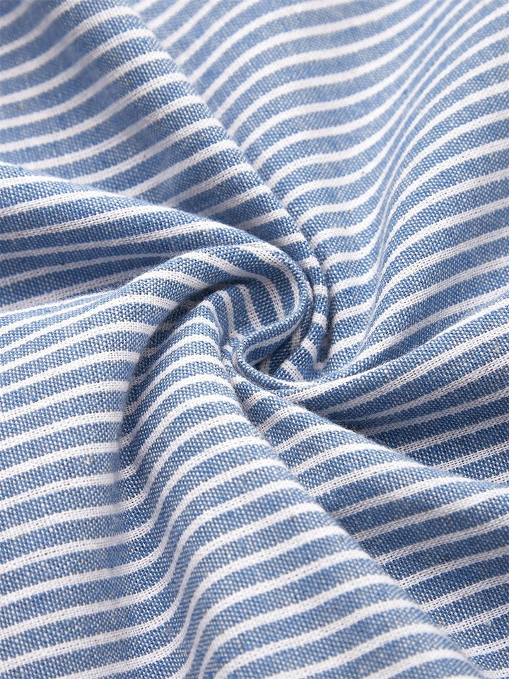 Rosamund | Striped Three-Quarter Midi Dress