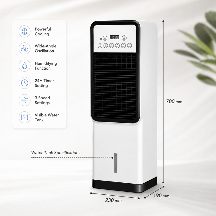 Dual-Mode Air Cooler & Fan, Heater - Portable Air Conditioner with Remote Control