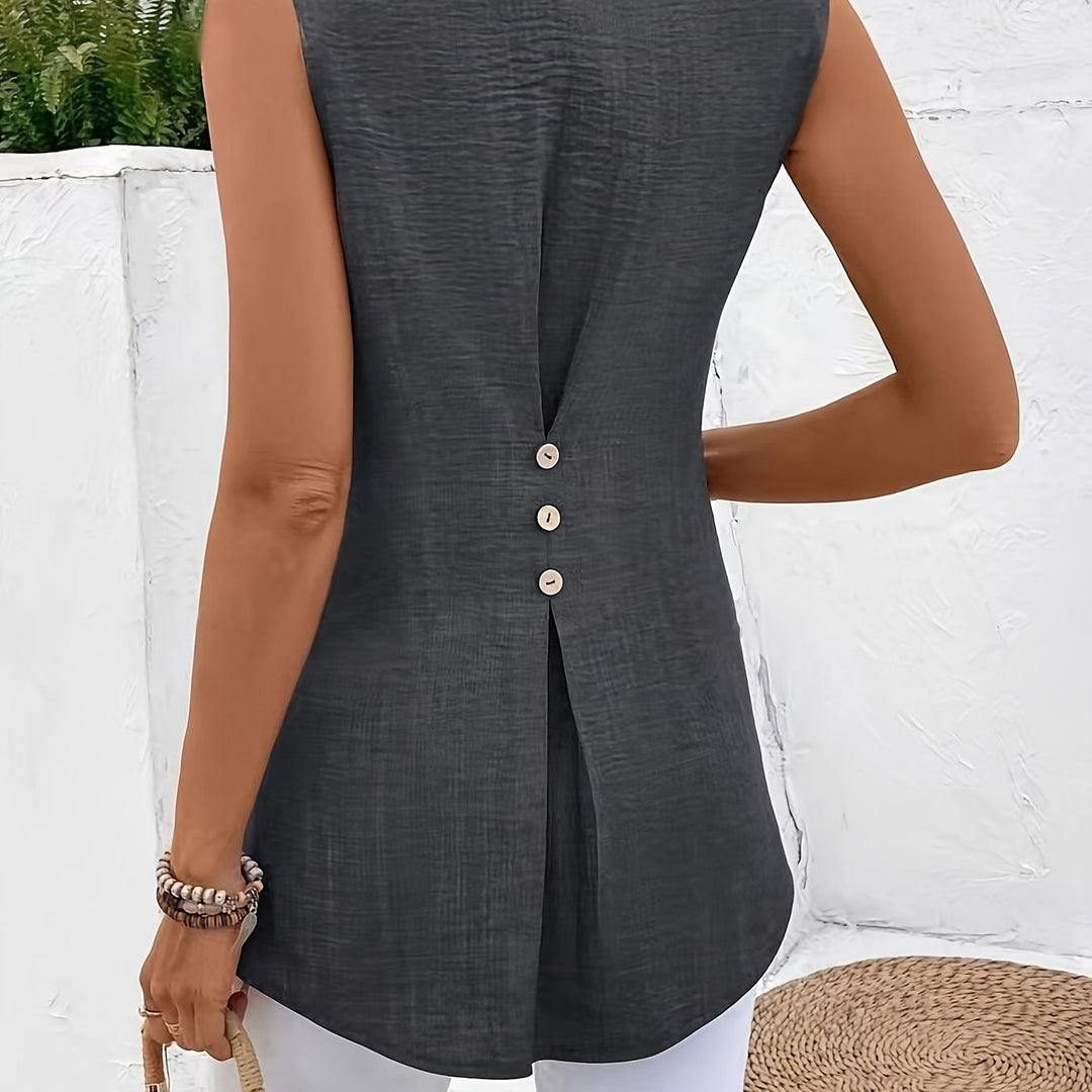 Farrah | Women's Blouse Sleeveless Relaxed Fit Summer Casual Top