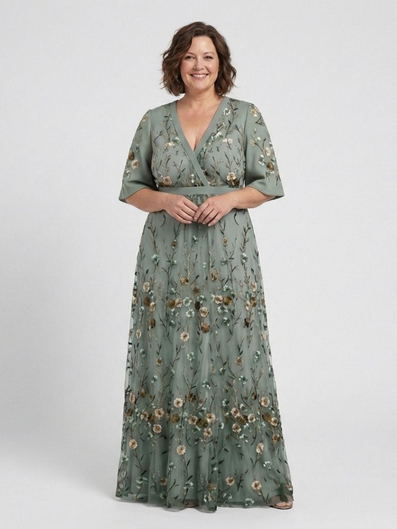 Fiona | Floral Tiered Short-Sleeve Maxi Dress