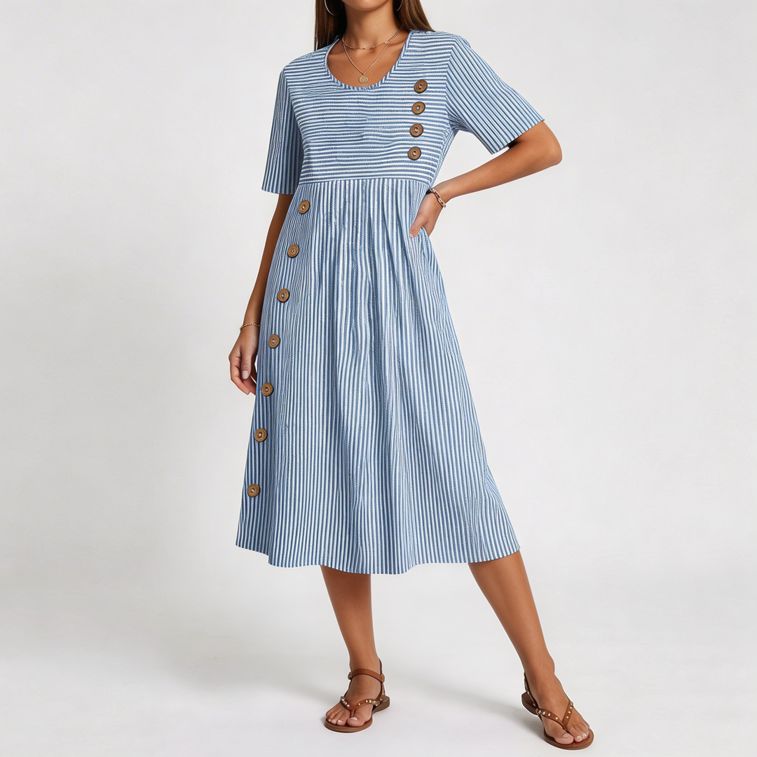 Blythe | Striped Midi Dress