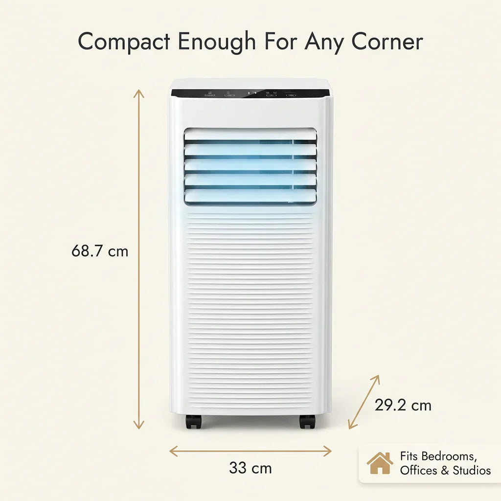 9000 BTU Portable Air Conditioner Dehumidifier Fan
