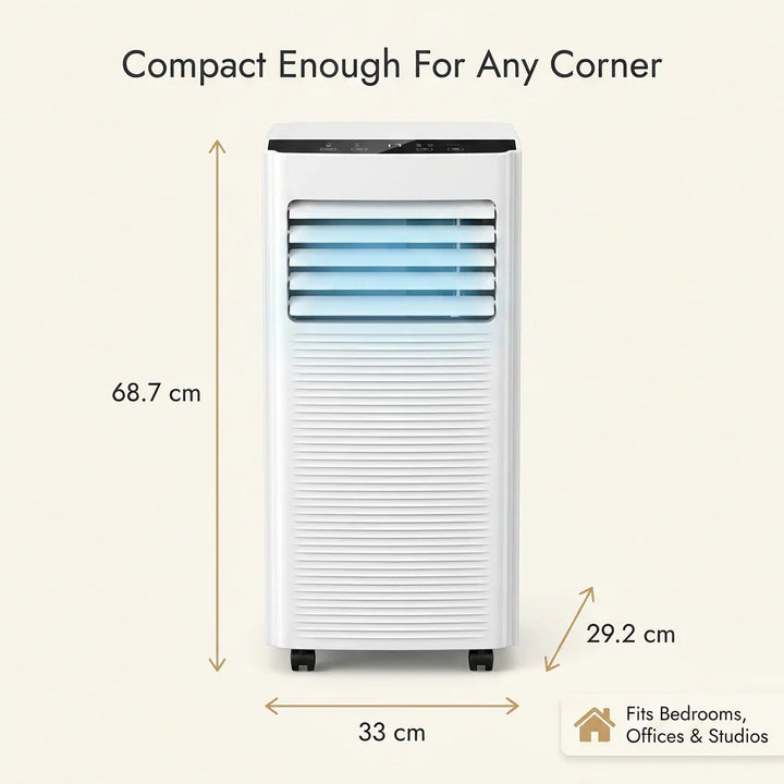 9000 BTU Portable Air Conditioner Dehumidifier Fan