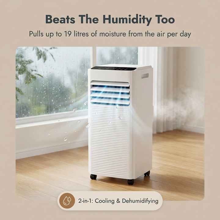 Air Conditioning Unit – Portable 9000 BTU Air Con with Dehumidifier & Window Kit