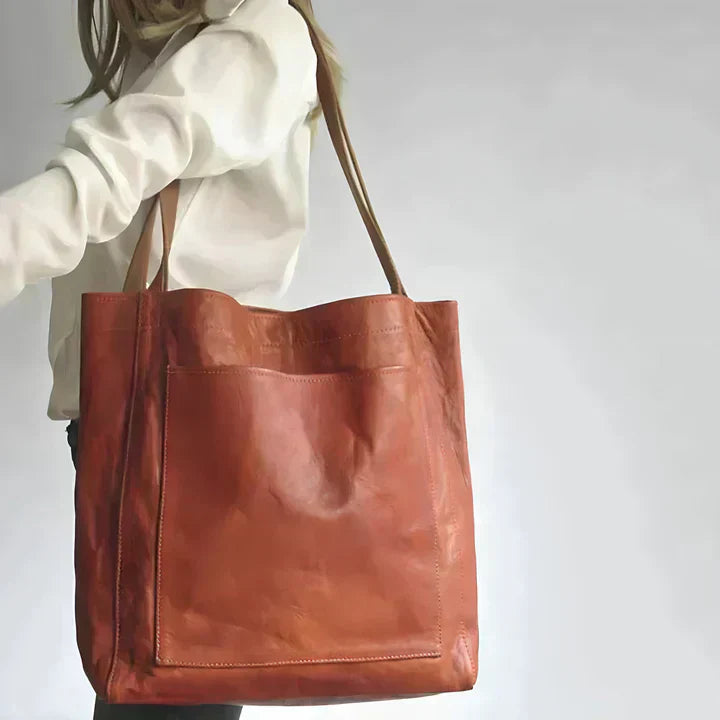 Alicia Women's Tote Bag Single Strap Open Top Front Pocket Everyday Bag