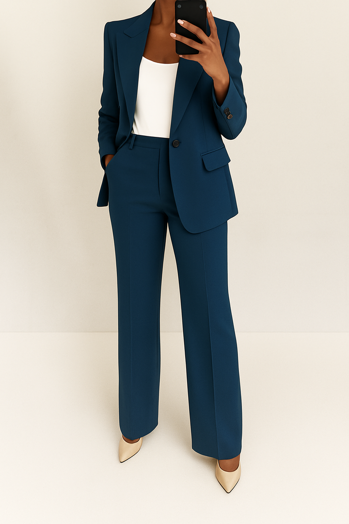 Helena | Button-Front Collared Two-Piece Set