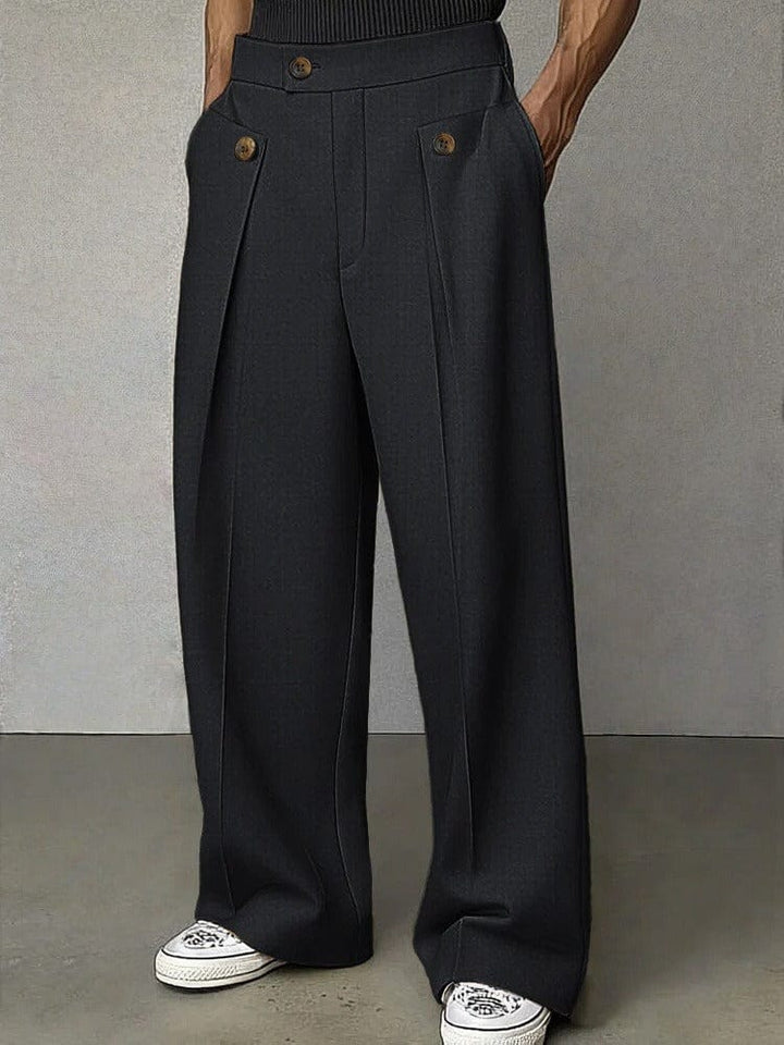 Joren | Polka-Dot Pleated Wide-Leg Trousers