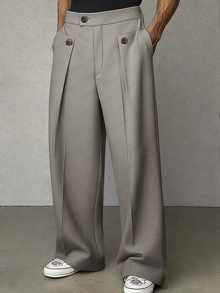Joren | Polka-Dot Pleated Wide-Leg Trousers