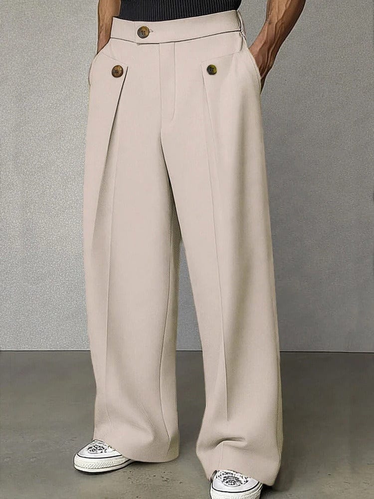 Joren | Polka-Dot Pleated Wide-Leg Trousers